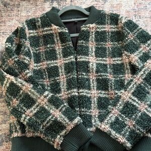 Beyond Yoga Green Plaid Jacket